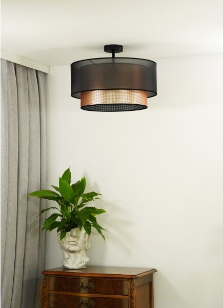 Duolla - Полилей за повърхностен монтаж COPPER SHINY 1xE27/15W/230V Ø 45 см кафяв/меден