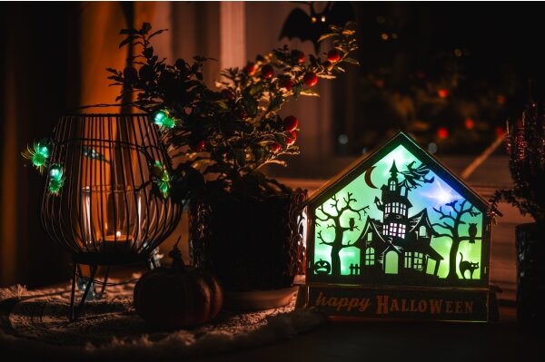 Retlux - LED декорация HALLOWEEN LED/2xAA/мултицветен страшен дом