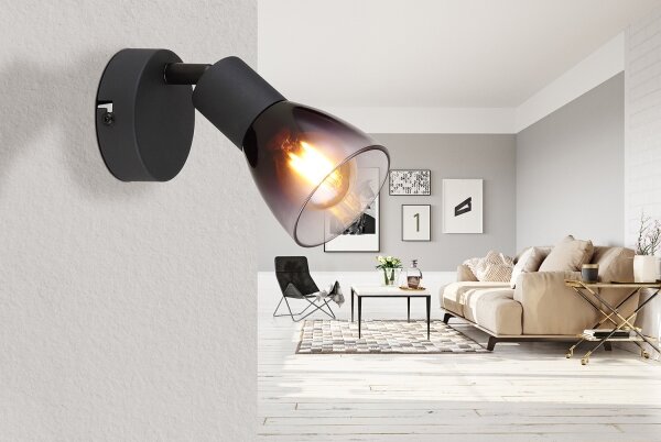 Globo 54312-1 - Спот аплик SATELLA 1xE14/25W/230V черен