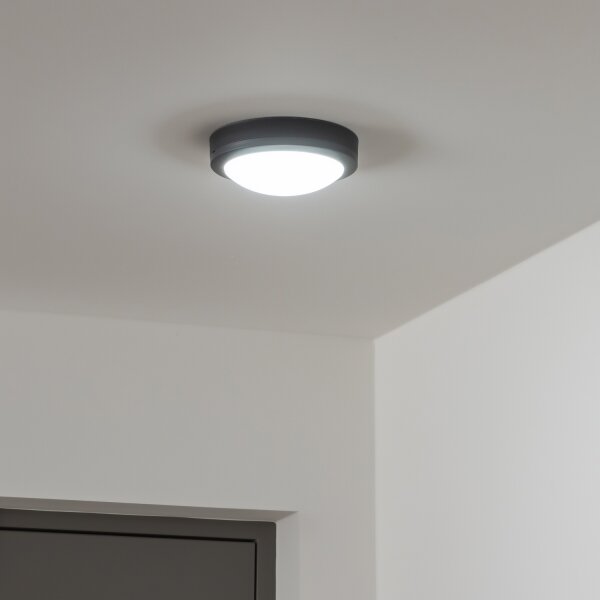 Brilagi - Екстериорна LED лампа за таван LED/13W/230V Ø 17 см IP54 антрацит