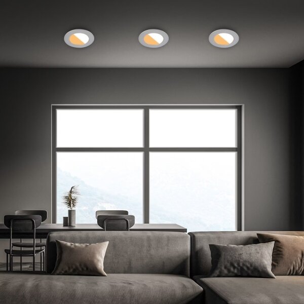 Brilo - К-кт 3x LED Лампа за вграждане в баня LED/4W/230V IP44 сребрист