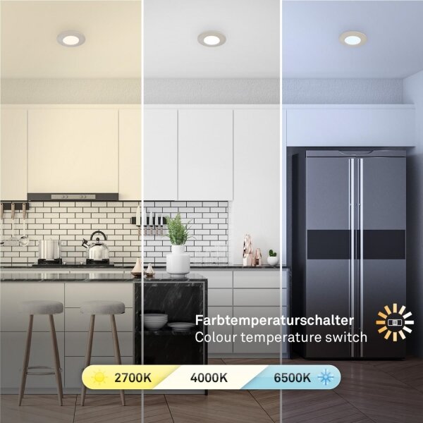 Briloner 7598032 -К-кт 3x LED Лампа за вграждане в баня LED/4,9W/230V IP44 хром