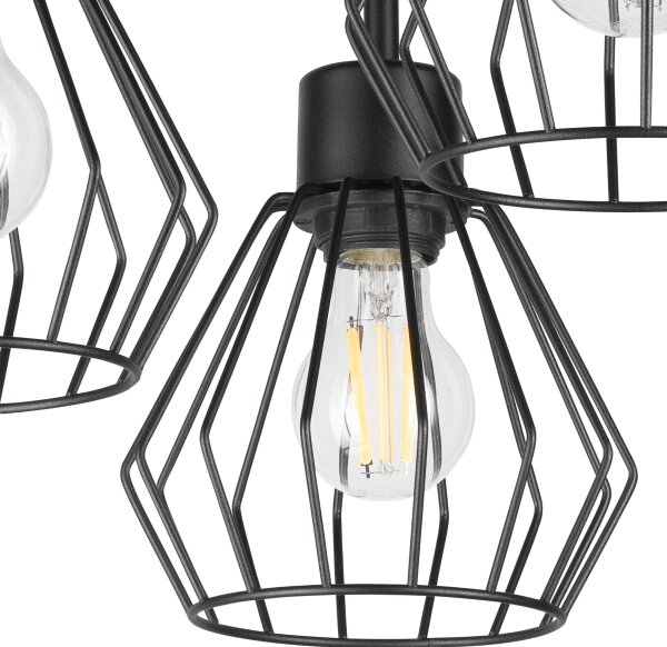 Полилей за повърхностен монтаж AUDREY 3xE27/60W/230V черен