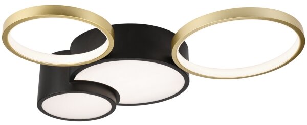 Регулируемо LED таванно осветление ALIZEE 30W 3000-6500K черно/злато
