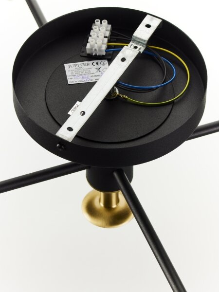 Jupiter 2032 - Полилей за повърхностен монтаж FIGARO 5xG9/10W/230V черен/златист/бежов