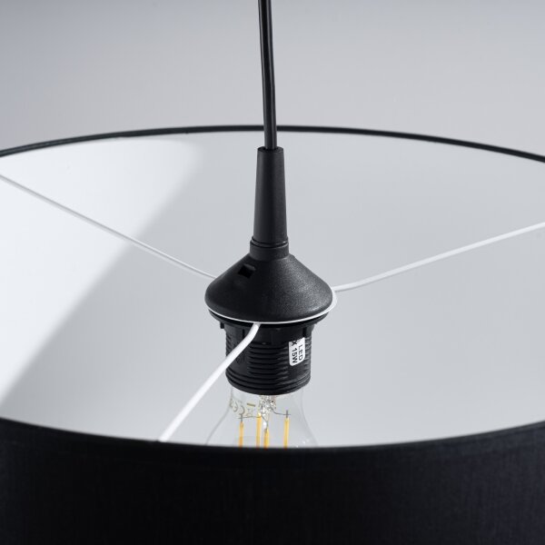 Sollux SL.1406 - Пендел NOVA 1xE27/15W/230V Ø 40 см черен