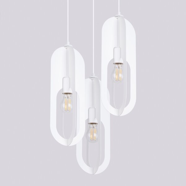 Sollux SL.1361 - Пендел NICUS 3xE27/15W/230V бял