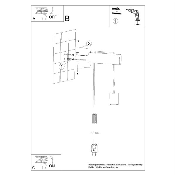 Sollux SL.1644 - Аплик NIMBI 1xE27/15W/230V бук