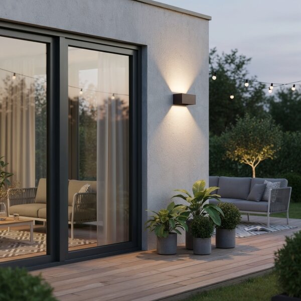 Ideal Lux - LED Екстериорен аплик ATOM LED/25W/230V IP54 кафяв