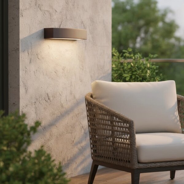 Ideal Lux - Екстериорен аплик ANDROMEDA 2xE27/60W/230V IP55 кафяв