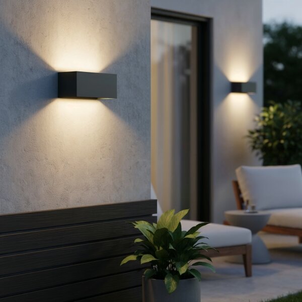 Ideal Lux - LED Екстериорен аплик ATOM LED/25W/230V IP54 антрацит
