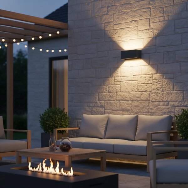 Ideal Lux - LED Екстериорен аплик ATOM LED/25W/230V IP54 антрацит