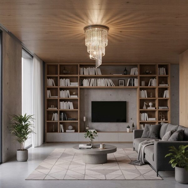 Ideal Lux-Кристален полилей за повърхностен монтаж CARLTON 8xE14/40W/230V Ø 40 см лъскав хром
