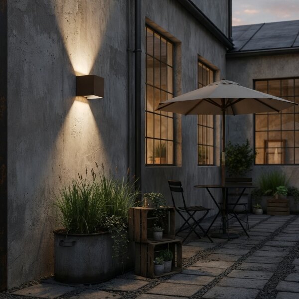 Ideal Lux - LED Екстериорен аплик ATOM LED/12W/230V IP54 кафяв
