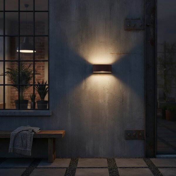 Ideal Lux - Екстериорен аплик ANDROMEDA 1xE27/60W/230V IP55 кафяв