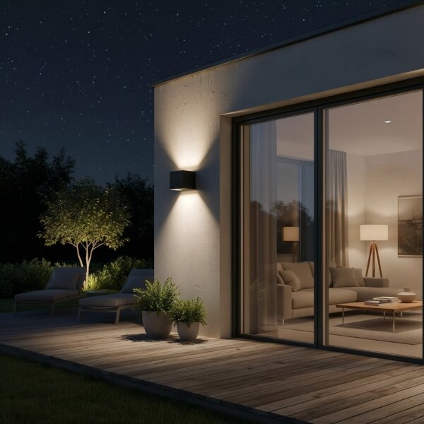 Ideal Lux - LED Екстериорен аплик ATOM LED/12W/230V IP54 черен