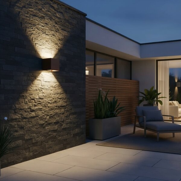 Ideal Lux - LED Екстериорен аплик ATOM LED/12W/230V IP54 кафяв