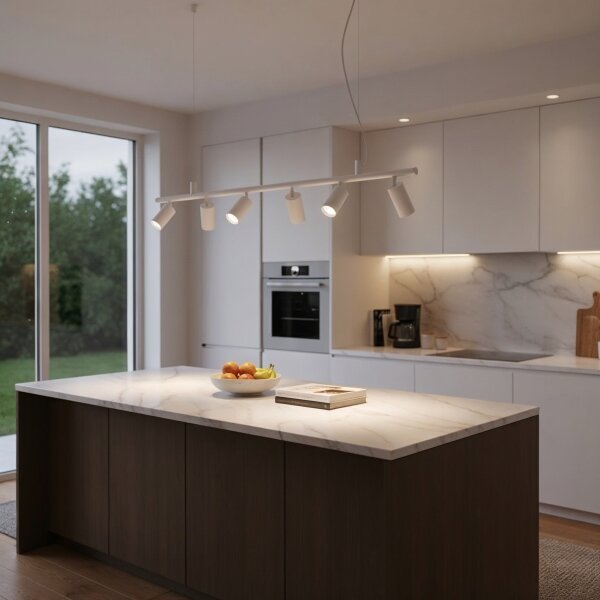 Ideal Lux - LED Пендел DYNAMITE 6xGU10/7W/230V CRI 90 бял