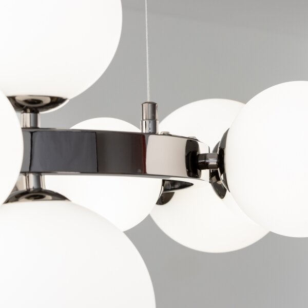 Brilagi - LED полилей на кабел MILLA 15xG9/3W/230V черен хром/бял