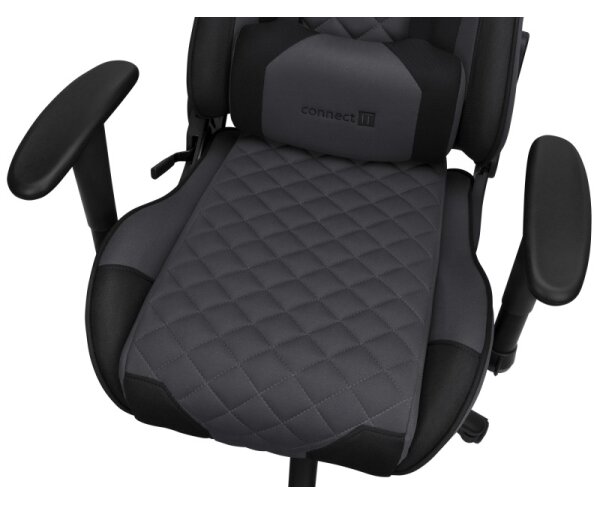 CONNECT IT CGC-1200-GY - Геймърски стол Monaco Pro сив/черен