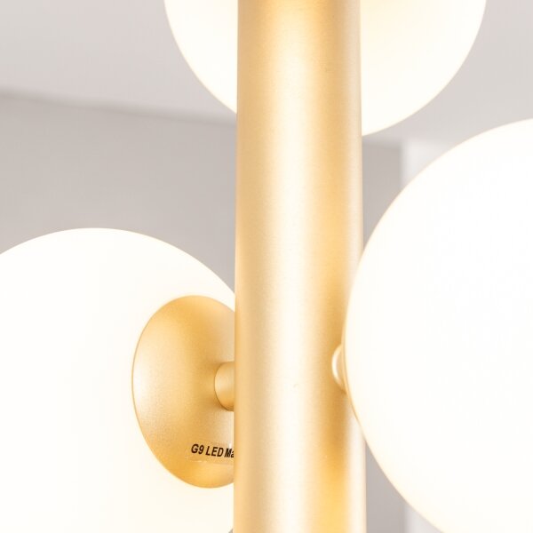 Brilagi - LED Пендел MILLA 6xG9/3W/230V златист/бял