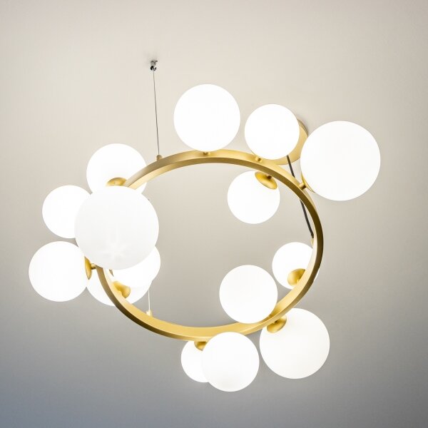 Brilagi - LED Пендел MILLA 15xG9/3W/230V златист/бял