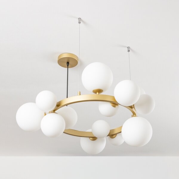 Brilagi - LED Пендел MILLA 15xG9/3W/230V златист/бял