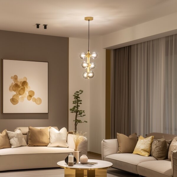 Brilagi - LED Пендел MILLA 6xG9/3W/230V златист/опушен