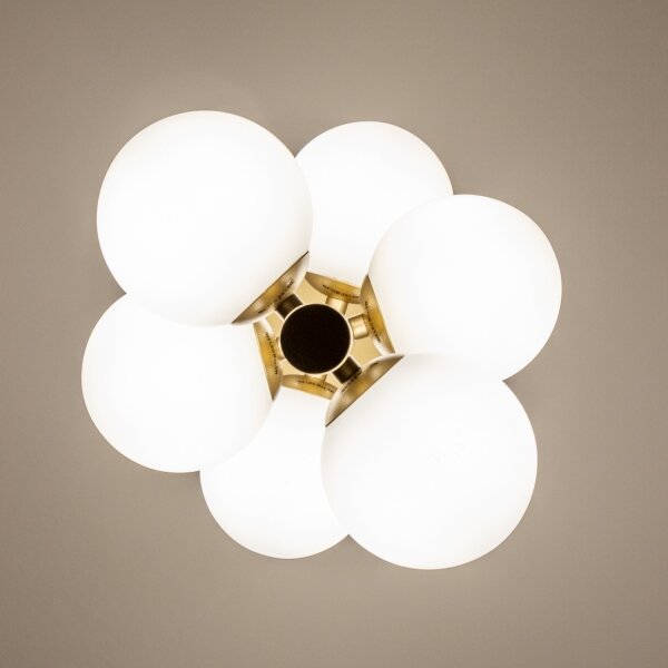 Brilagi - LED Пендел MILLA 6xG9/3W/230V златист/бял