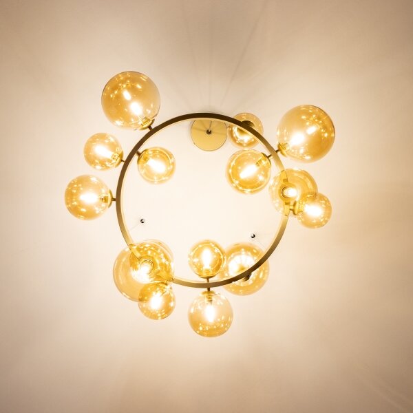 Brilagi - LED Пендел MILLA 15xG9/3W/230V златист