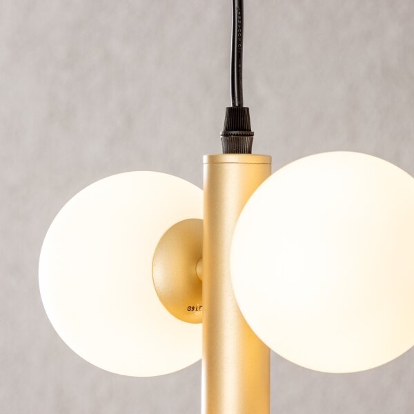 Brilagi - LED Пендел MILLA 6xG9/3W/230V златист/бял