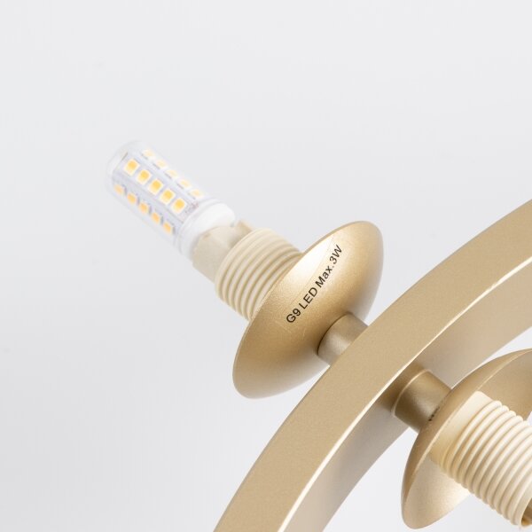 Brilagi - LED Пендел MILLA 15xG9/3W/230V златист/опушен