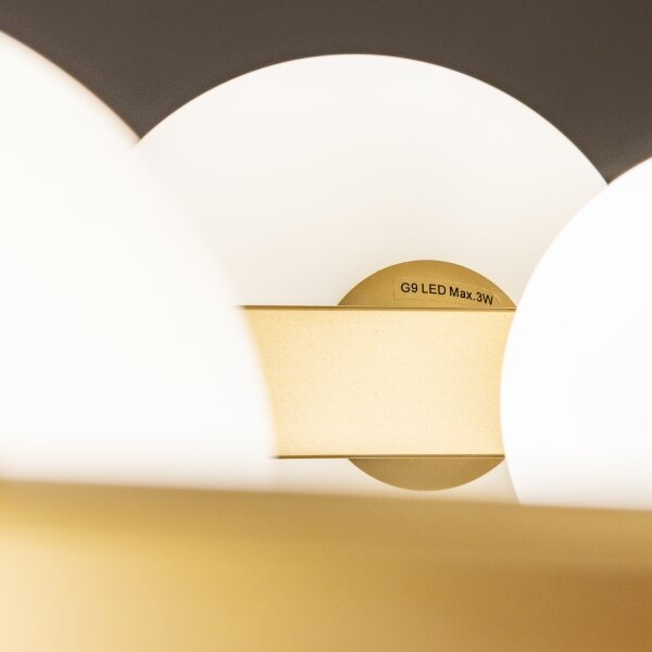 Brilagi - LED Пендел MILLA 15xG9/3W/230V златист/бял