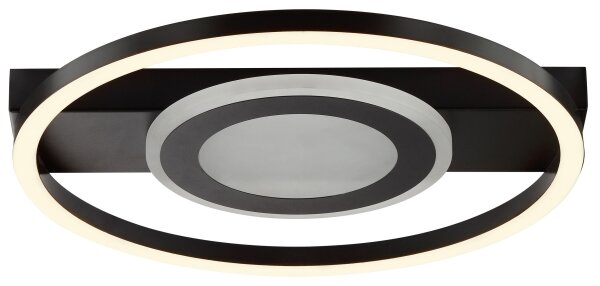 Brilliant - LED RGBW плафон с възможност за димиране MAUREEN LED/20W/230V 3000-6500K черен + дистанционно управление