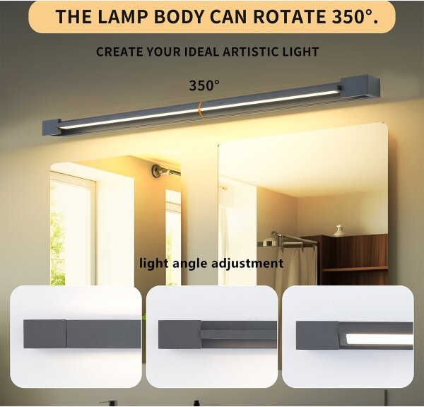 Brilagi-LED Осветление за огледало за баня AQUA LINE LED/36W/230V 120 cm IP44 антрацит