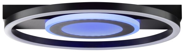 Brilliant - LED RGBW плафон с възможност за димиране MAUREEN LED/20W/230V 3000-6500K черен + дистанционно управление