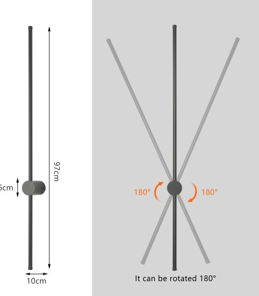 Brilagi - LED външно стенно осветително тяло AURA LED/20W/230V 4000K IP54 антрацит