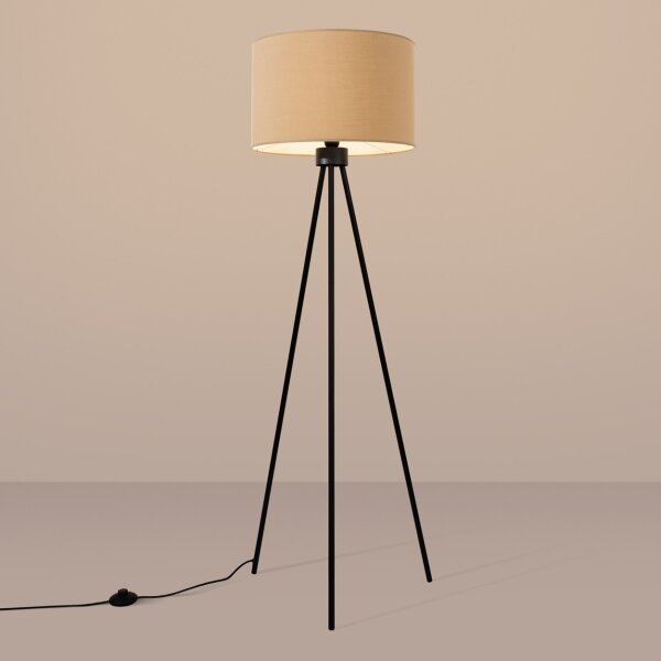 Sollux SL.1853 - Подова лампа NEVIA 1xE27/15W/230V таупе