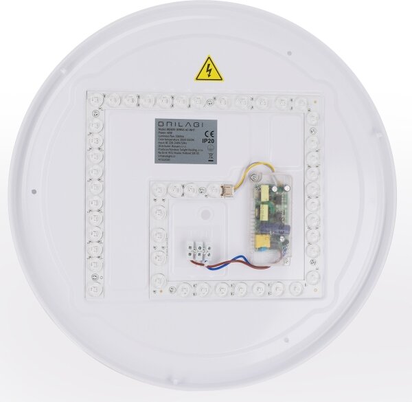 Brilagi - LED димируема таванна лампа WALDO LED/48W/230V диаметър 40 см бяло/сребристо+дистанционно