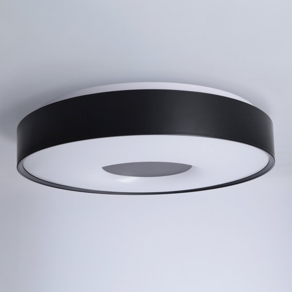 Brilagi - димируемо LED таванно осветително тяло JAMIS LED/48W/230V Ø 39 см черно + дистанционно управление