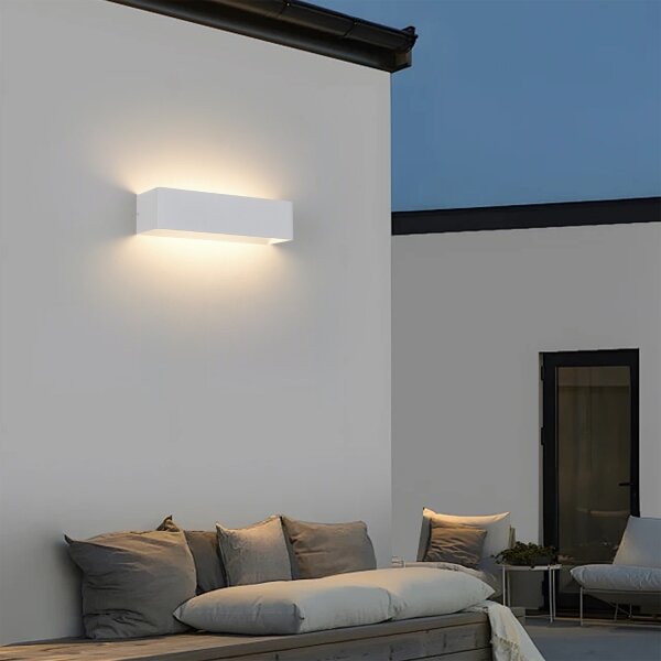 Brilagi - LED външно стенно осветително тяло DONNANI LED/12W/230V 30 см бяло IP44
