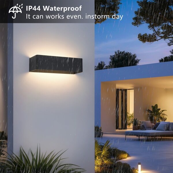 Brilagi - Външен стенен LED аплик DONNANI LED/12W/230V 30 cm черен IP44