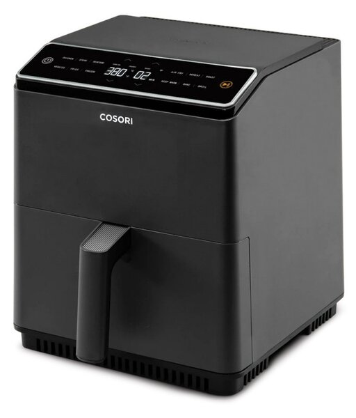 Фритюрник с горещ въздух Cosori Dual Blaze Pro CAF-P681S, 1700 W, 6.4 л, 12 програми, 360 ThermoIQ, Двойни нагреватели, Керамично покритие без PFAS, Черен