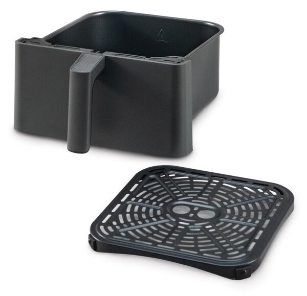 Фритюрник с горещ въздух Cosori Dual Blaze Pro CAF-P681S, 1700 W, 6.4 л, 12 програми, 360 ThermoIQ, Двойни нагреватели, Керамично покритие без PFAS, Черен