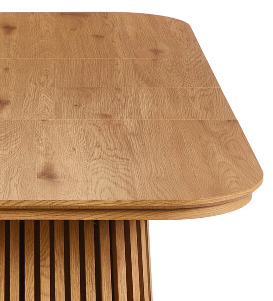Разтегателна трапезна маса VERLO mdf в естествен дървен цвят 120/150/180x90x75см