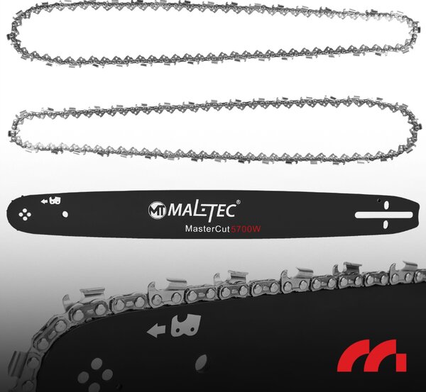 Комплект направляваща шина 16″ (45 cm) + 2 вериги MalTec MasterCut5700W за бензинова верижна резачка