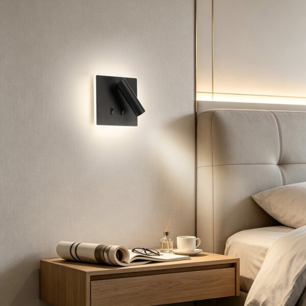 BRILAGI - LED стенно точково осветително тяло ZAYA DOUBLE LED/8W/230V + LED/3W черно