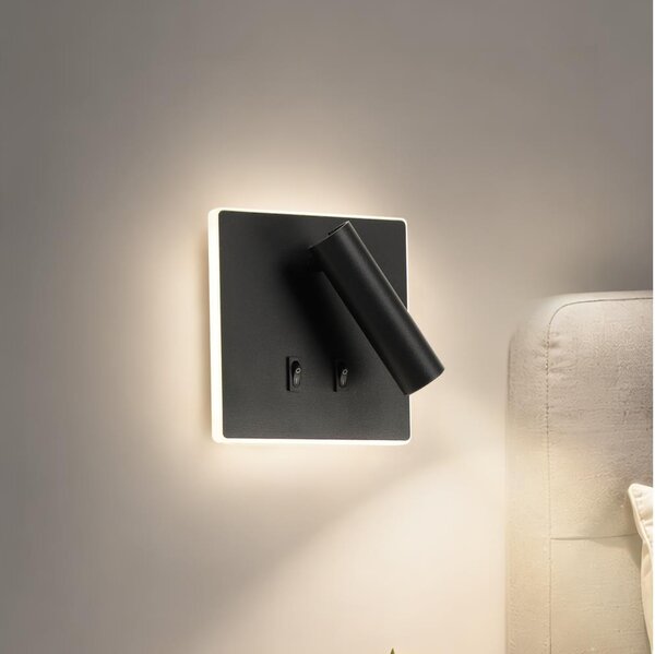 BRILAGI - LED стенно точково осветително тяло ZAYA DOUBLE LED/8W/230V + LED/3W черно