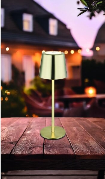 Globo 58482M-LED Презареждаема настолна лампа VANCOUVER със сензорен димер 2W/3,7V 2200 mAh златиста
