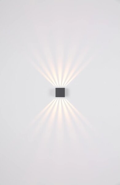 Globo 34156 - LED външно стенно осветително тяло ILLI, LED/6W/230V, IP54, антрацит